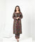 VL193 Nisa multi colour Silk unstitched Black digital printed 3 pc dress with Chiffon dupata