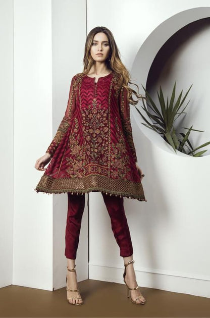 VL410 Baroque - 3PC Heavy Embroidered Lawn Shirt With Embroidered Organza Dupatta