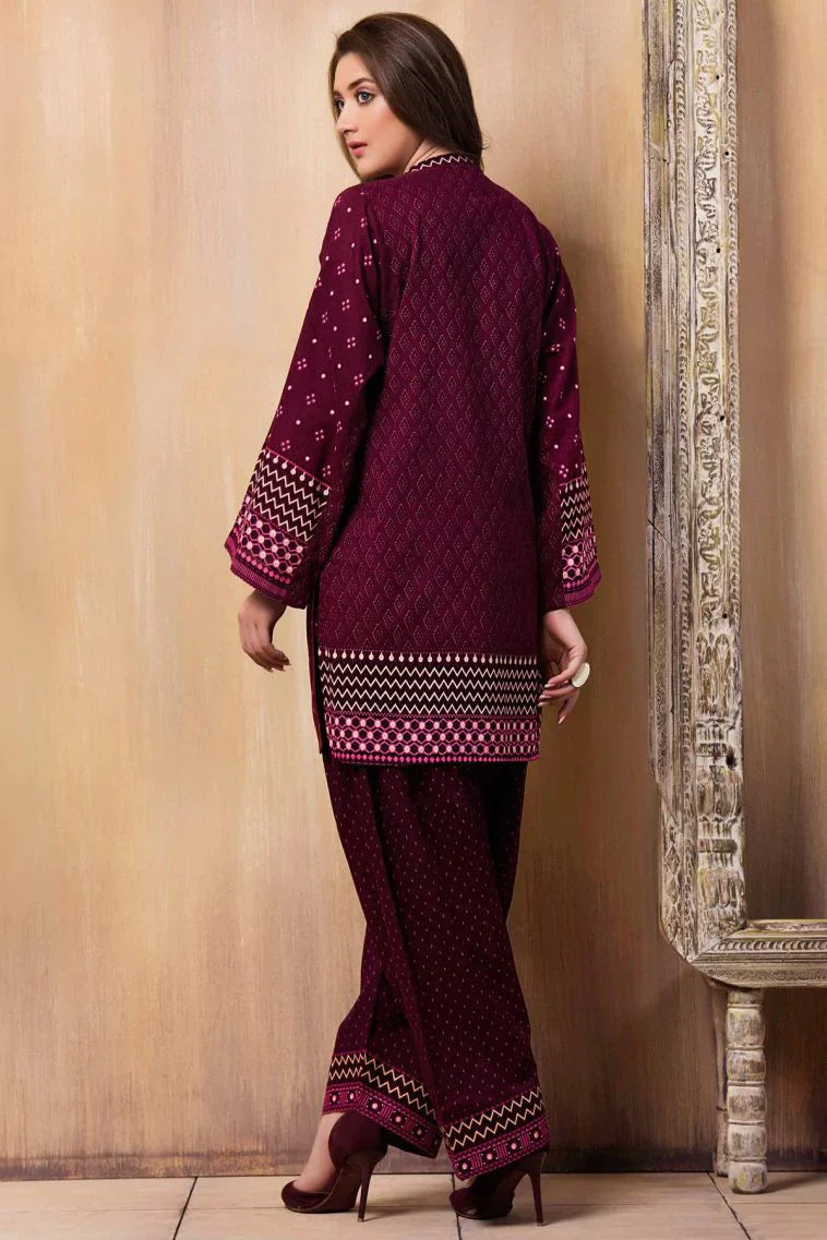 VL415 Laj wanti 2Pc Embroidered Linen Suite With Fully Embroidered trouser & Patches